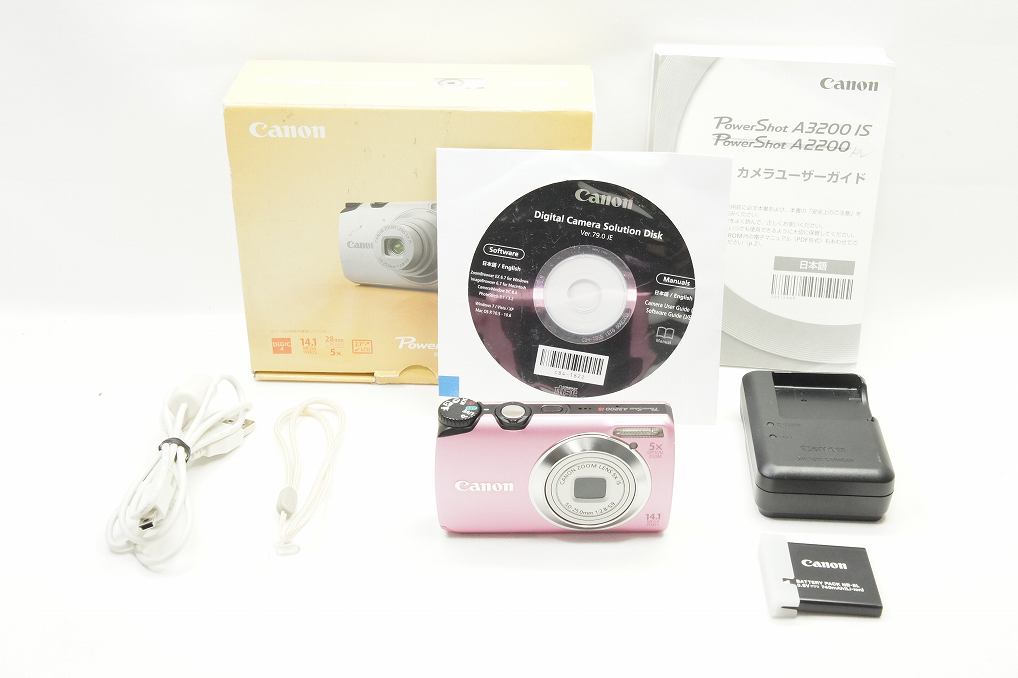 良品 Canon キヤノン PowerShot A3200 IS コンパクトデジタルカメラ ピンク 元箱付 240726v – アルプスカメラ