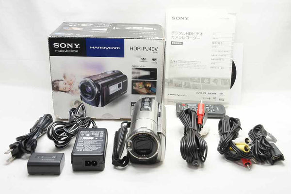 美品 SONY ソニー Handycam HDR-PJ40V デジタルビデオカメラ シルバー 元箱付 241111h