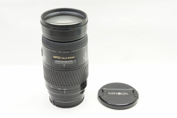 良品 MINOLTA ミノルタ AF APO TELE ZOOM 100-400mm F4.5-6.7 SONY αマウント ズームレンズ 240726ac