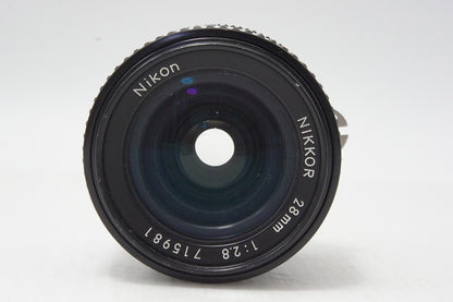 良品 Nikon ニコン Ai-S Nikkor 28mm F2.8 MF 単焦点レンズ 元箱付 260730au
