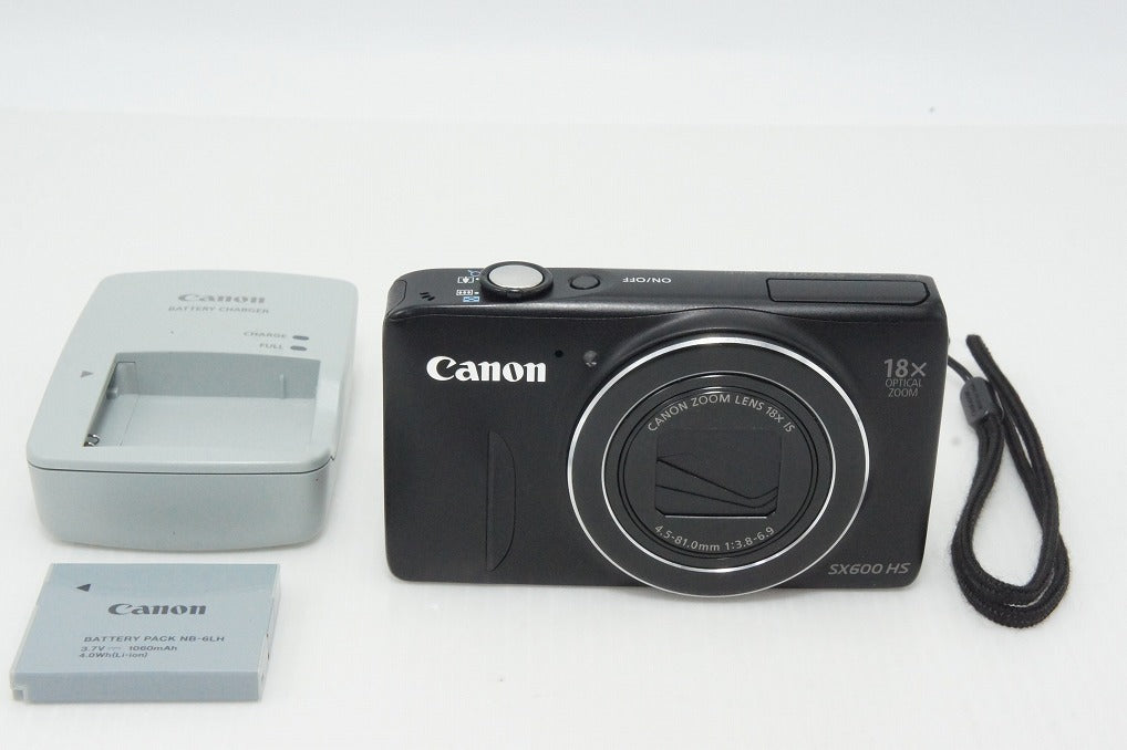 良品 Canon キヤノン PowerShot SX600 HS コンパクトデジタルカメラ ブラック 260423b