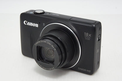 良品 Canon キヤノン PowerShot SX600 HS コンパクトデジタルカメラ ブラック 260423b