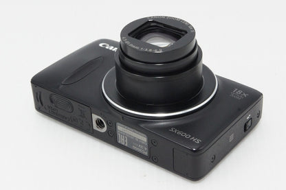 良品 Canon キヤノン PowerShot SX600 HS コンパクトデジタルカメラ ブラック 260423b