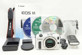 良品 Canon キヤノン EOS M ボディ ミラーレス一眼カメラ ホワイト スピードライト 90EX付 241010an