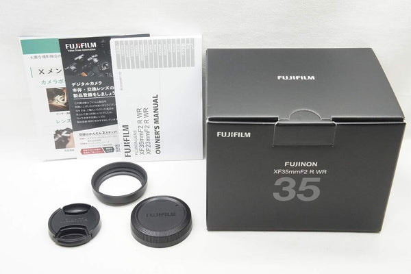 Fujifilm XF 35mm F2 R WR レンズ 箱あり 美品 FUJIFILM フジフィルム FUJINON XF 35mm F2 R WR ブラック