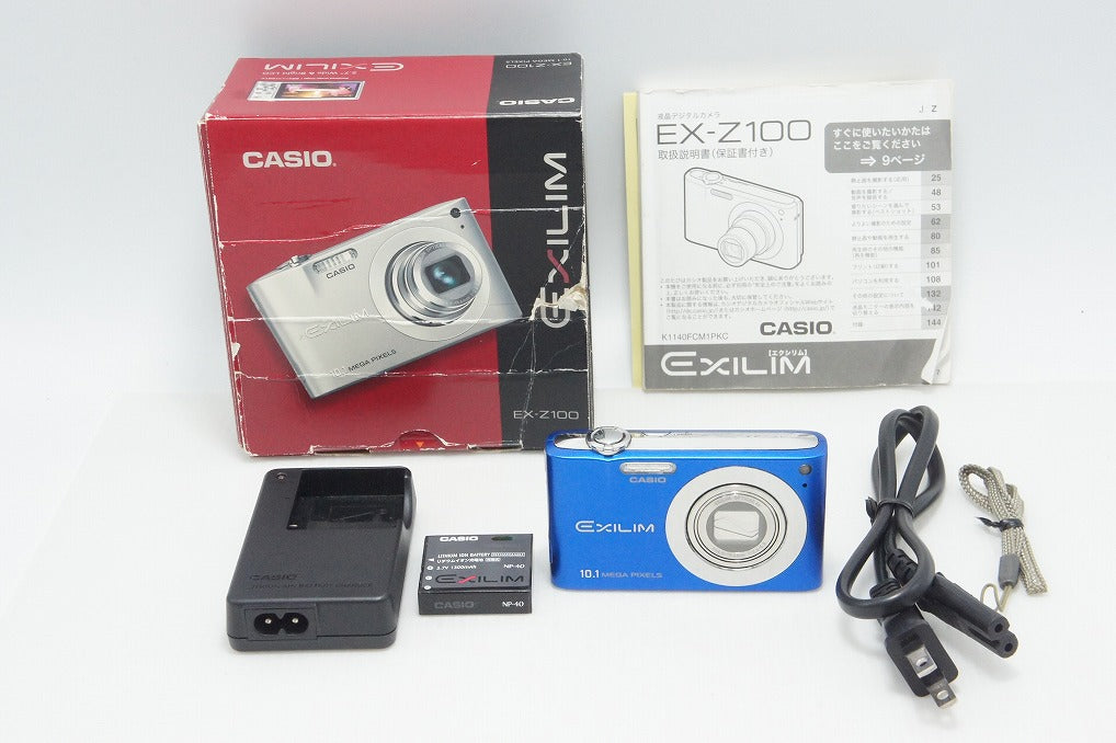 CASIO カシオ EXILIM EX-Z100 コンパクトデジタルカメラ ブルー 元箱付 260803m