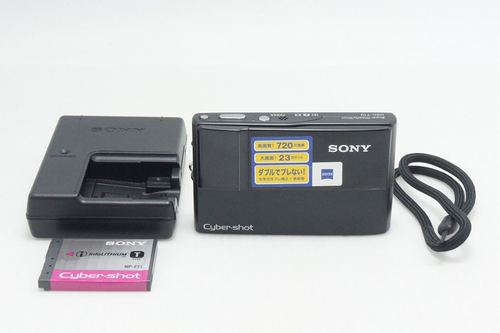 良品 SONY ソニー Cyber-shot DSC-T10 コンパクトデジタルカメラ ブラック 260803h