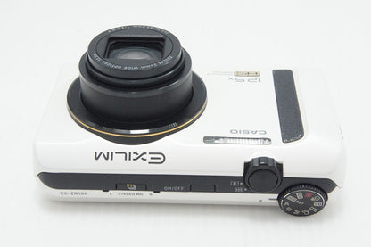 美品 CASIO カシオ EXILIM EX-ZR100 コンパクトデジタルカメラ ホワイト 260803l
