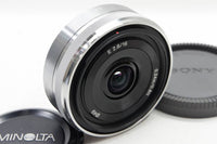 美品 SONY ソニー E 16mm F2.8 SEL16F28 Eマウント APS-C 単焦点レンズ 250131b