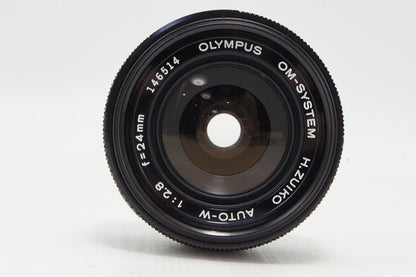 良品 OLYMPUS オリンパス OM-SYSTEM H.ZUIKO AUTO-W 24mm F2.8 MF 単焦点レンズ 260425w