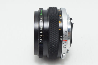 良品 OLYMPUS オリンパス OM-SYSTEM H.ZUIKO AUTO-W 24mm F2.8 MF 単焦点レンズ 260425w