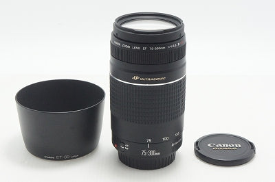 Canon キヤノン EF 75-300mm F4-5.6 III USM AFレンズ Canon EFマウント フルサイズ フード付 261019n