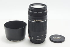 Canon キヤノン EF 75-300mm F4-5.6 III USM AFレンズ Canon EFマウント フルサイズ フード付 261019n
