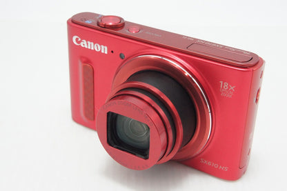 良品 Canon キヤノン PowerShot SX610 HS コンパクトデジタルカメラ レッド 260729d