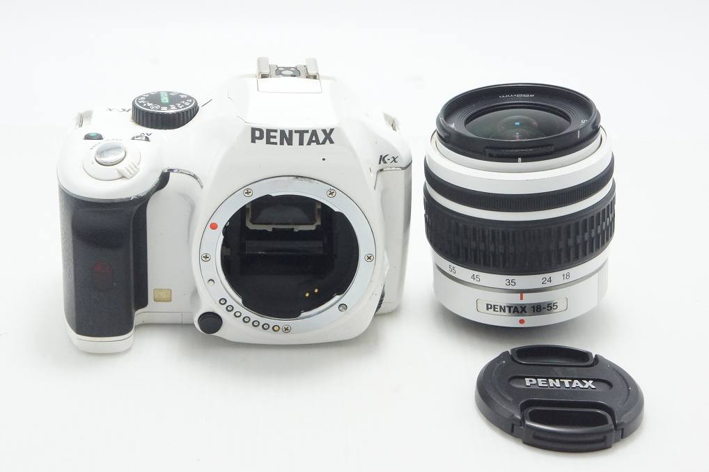PENTAX ペンタックス K-x レンズキット (smc PENTAX DA L 18-55mm F3.5-5.6 AL) デジタル一眼レフカメラ ホワイト Kマウント APS-C 261019q