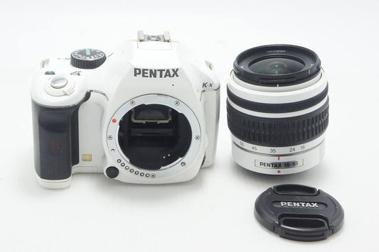 PENTAX ペンタックス K-x レンズキット (smc PENTAX DA L 18-55mm F3.5-5.6 AL) デジタル一眼レフカメラ ホワイト Kマウント APS-C 261019q
