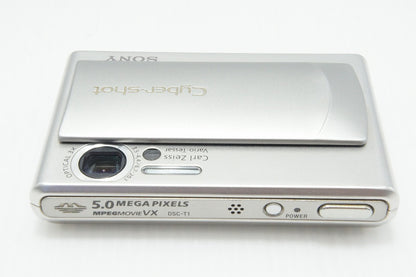 良品 SONY ソニー Cyber-shot DSC-T1 コンパクトデジタルカメラ シルバー 260803n