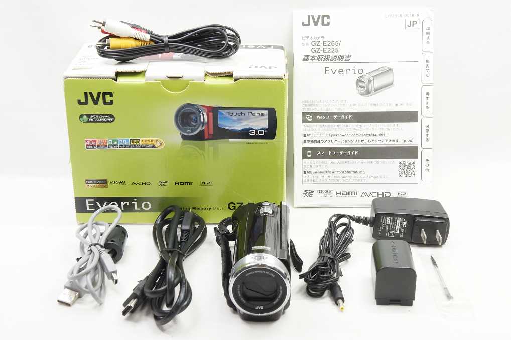 美品 JVC ケンウッド Everio GZ-E225 デジタルビデオカメラ アーバンブラウン 元箱付 260812ai