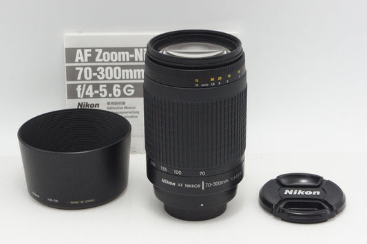 [訳あり品] Nikon Nikkor AF 70-300mm F4-5.6G Zoom Lens Black with Hood 260804g
