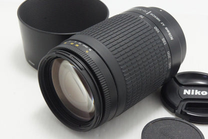 訳あり品 Nikon ニコン AF ZOOM NIKKOR 70-300mm F4-5.6G ズームレンズ ブラック フード付 260804g