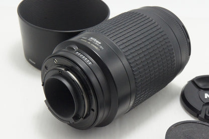 訳あり品 Nikon ニコン AF ZOOM NIKKOR 70-300mm F4-5.6G ズームレンズ ブラック フード付 260804g