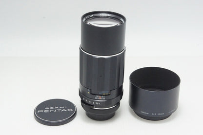 美品 PENTAX ペンタックス SMC TAKUMAR 200mm F4 M42マウント MF 単焦点レンズ フード付 260803q