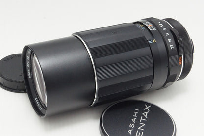 美品 PENTAX ペンタックス SMC TAKUMAR 200mm F4 M42マウント MF 単焦点レンズ フード付 260803q
