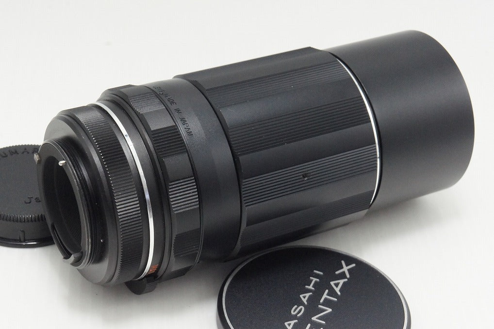 美品 PENTAX ペンタックス SMC TAKUMAR 200mm F4 M42マウント MF 単焦点レンズ フード付 260803q