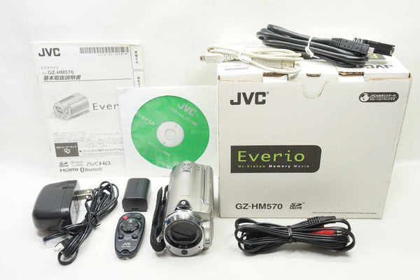 良品 JVC ケンウッド Everio GZ-HM570-S デジタルビデオカメラ シルバー 元箱付 250501m