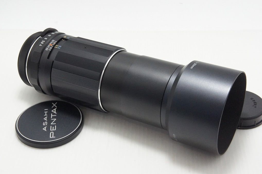 美品 PENTAX ペンタックス SMC TAKUMAR 200mm F4 M42マウント MF 単焦点レンズ フード付 260803q
