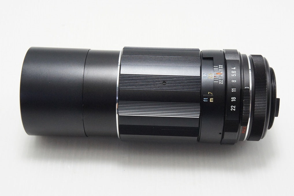 美品 PENTAX ペンタックス SMC TAKUMAR 200mm F4 M42マウント MF 単焦点レンズ フード付 260803q
