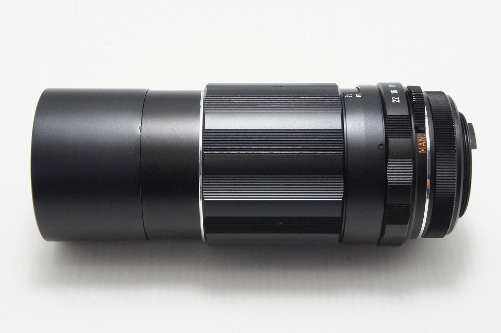 美品 PENTAX ペンタックス SMC TAKUMAR 200mm F4 M42マウント MF 単焦点レンズ フード付 260803q