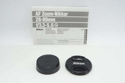 良品 Nikon ニコン AF ZOOM NIKKOR 28-80mm F3.3-5.6G フルサイズ ズームレンズ 260804f