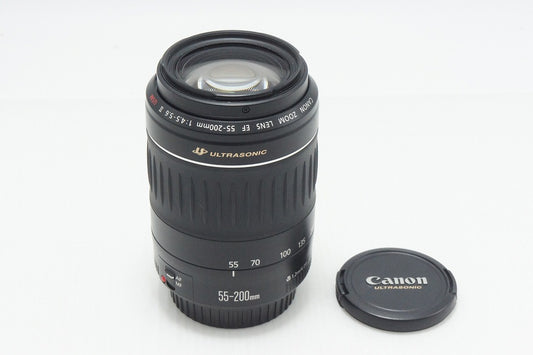 良品 Canon キヤノン EF 55-200mm F4.5-5.6 II USM フルサイズ ズームレンズ 260804ac