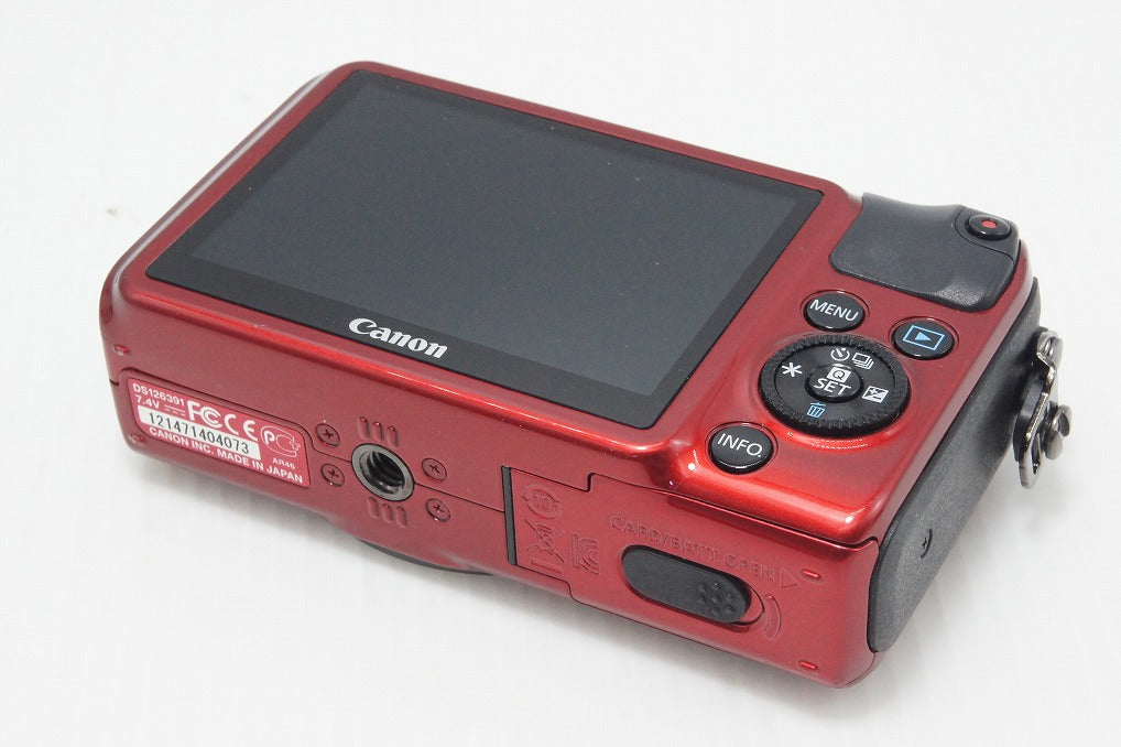 美品 Canon キヤノン EOS M + EF-M 18-55mm IS STM レンズキット ミラーレス一眼カメラ レッド 90EX ストロボ付 260804s