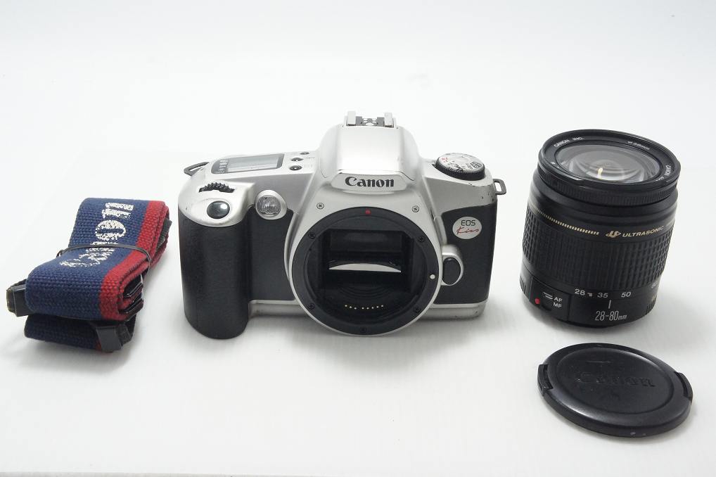 Canon キヤノン EOS Kiss Film ボディ + EF 28-80mm F3.5-5.6 IV USM レンズキット フィルム一眼レフカメラ シルバー 261019e