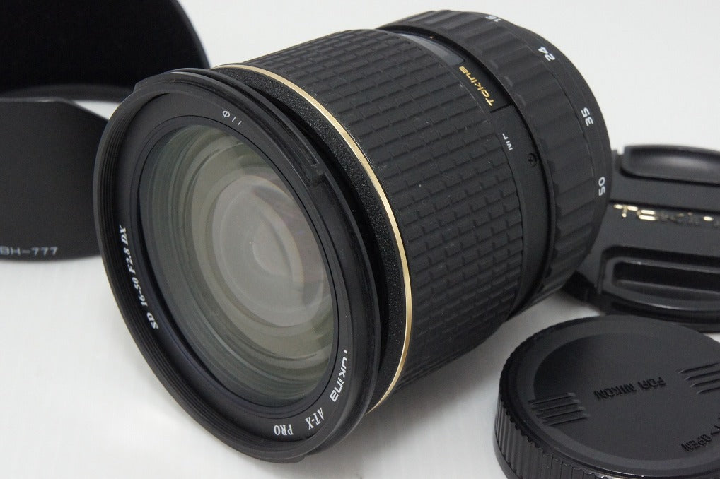 Good condition Tokina AT-X PRO DX 16-50mm F2.8 IF ASPHERICAL Nikon F-mount Zoom Lens with Hood 260428z