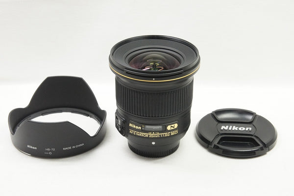 美品 Nikon ニコン AF-S NIKKOR 20mm F1.8G ED 単焦点レンズ フード付 240510i