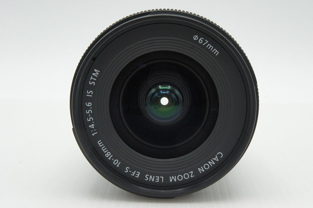 良品 Canon キヤノン EF-S 10-18mm F4.5-5.6 IS STM ズームレンズ APS-C フード付 260116k