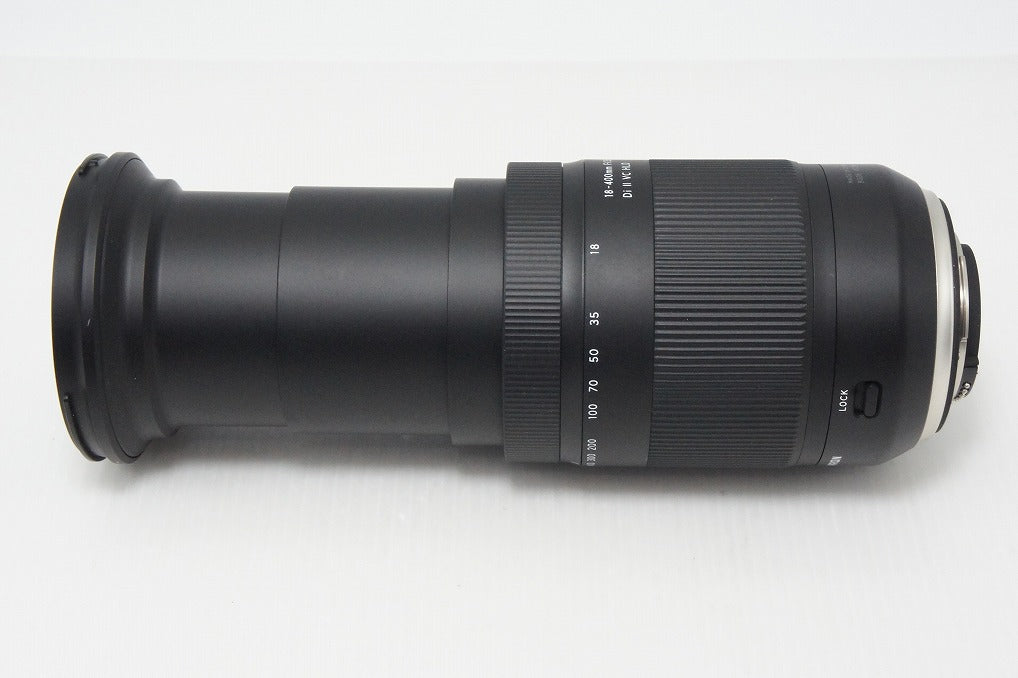 Excellent condition TAMRON 18-400mm F3.5-6.3 Di II VC HLD B028 Nikon F-mount APS-C with hood 260425v
