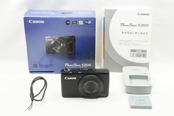 Canon キヤノン PowerShot S200 コンパクトデジタルカメラ ブラック 元箱付 240511a