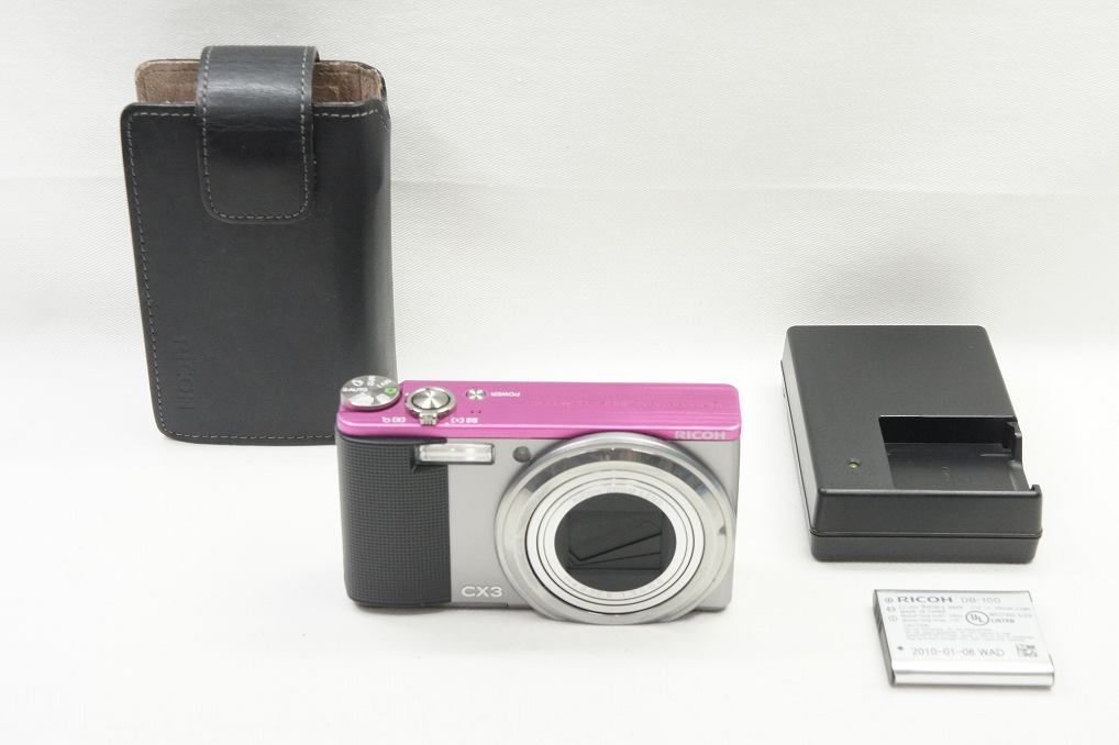 訳あり品 RICOH リコー CX3 コンパクトデジタルカメラ ツートン ライトグレー×ピンク 250717r