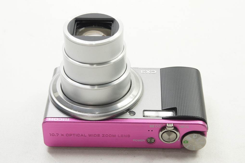 訳あり品 RICOH リコー CX3 コンパクトデジタルカメラ ツートン ライトグレー×ピンク 250717r