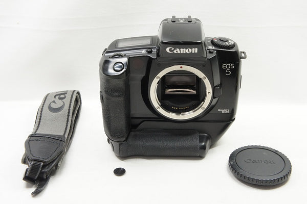 良品 Canon EOS 5 QD ボディ フィルム一眼レフカメラ AF 縦位置グリップVG10付(EOS5専用) 240511n