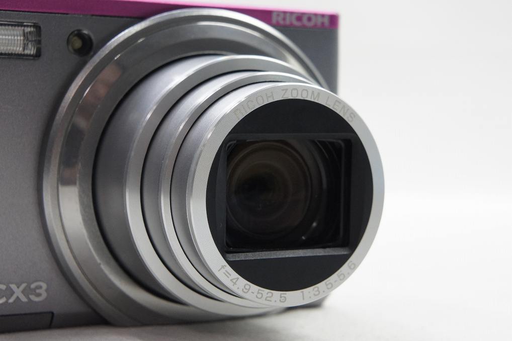訳あり品 RICOH リコー CX3 コンパクトデジタルカメラ ツートン ライトグレー×ピンク 250717r