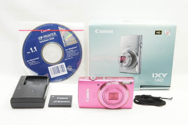 良品 Canon キヤノン IXY 140 コンパクトデジタルカメラ ピンク 元箱付 241011af