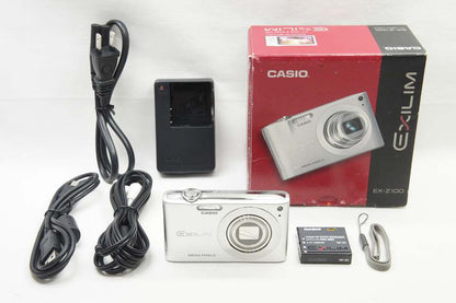 美品 CASIO カシオ EXILIM EX-Z100 コンパクトデジタルカメラ シルバー 元箱付 250719t