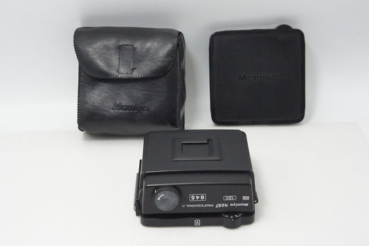 Excellent Condition Mamiya RZ67 PROFESSIONAL II 645 120 Medium Format Film Back with Case, Dark Slide, and Cap 260804ab