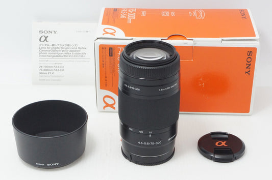 美品 SONY ソニー AF 75-300mm F4.5-5.6 SAL75300 ズームレンズ MINOLTA ミノルタ αマウント元箱付 260806l