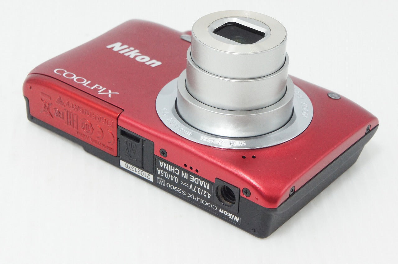 美品 Nikon ニコン COOLPIX S2900 コンパクトデジタルカメラ レッド 260806b